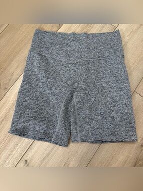 High-Waist Seamless Knit Bike Shorts - Gray by colsie